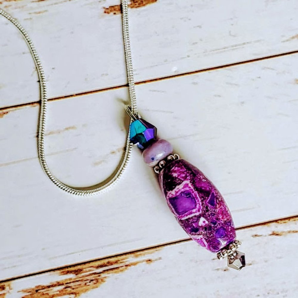 Artisan Sea Sediment Jasper  Pendent - Picture 2 of 5